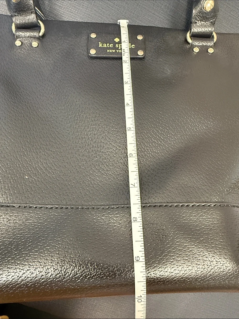 Kate Spade black leather Wellesley Satchel Purse